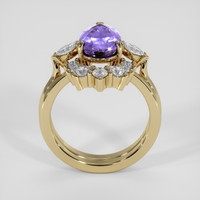 3.02 Ct. Purple Sapphire Ring, 14K Yellow Gold 3