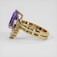 3.02 Ct. Purple Sapphire Ring, 14K Yellow Gold 4