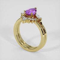 1.36 Ct. Bi Color Sapphire Ring, 14K Yellow Gold 2