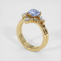 1.63 Ct. Blue Sapphire Ring, 14K Yellow Gold 2