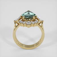 2.44 Ct. Bluish Green Sapphire Ring, 14K Yellow Gold 3