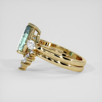 2.44 Ct. Bluish Green Sapphire Ring, 14K Yellow Gold 4