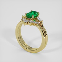 1.46 Ct. Emerald Ring, 18K Yellow Gold 2
