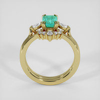 1.00 Ct. Emerald Ring, 18K Yellow Gold 3