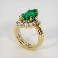 2.59 Ct. Emerald Ring, 18K Yellow Gold 2