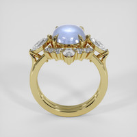 2.09 Ct. Blue Flash Moonstone Ring, 18K Yellow Gold 3