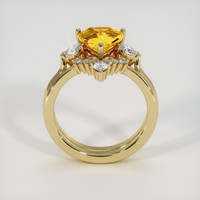 2.11 Ct. Orangish Yellow Sapphire Ring, 18K Yellow Gold 3