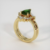 1.41 Ct. Green Sapphire Ring, 18K Yellow Gold 2