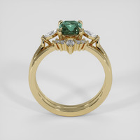 1.09 Ct. Bluish Green Sapphire Ring, 18K Yellow Gold 3