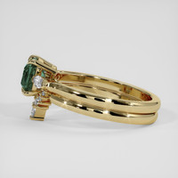 1.09 Ct. Bluish Green Sapphire Ring, 18K Yellow Gold 4