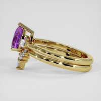 1.36 Ct. Bi Color Sapphire Ring, 18K Yellow Gold 4