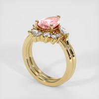 2.03 Ct. Padparadscha Sapphire Ring, 18K Yellow Gold 2