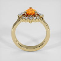 1.62 Ct. Orange Sapphire Ring, 18K Yellow Gold 3