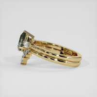 2.38 Ct. Green Sapphire Ring, 18K Yellow Gold 4