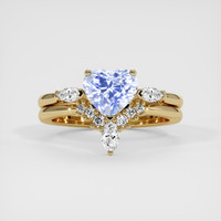 1.63 Ct. Blue Sapphire Ring, 18K Yellow Gold 1