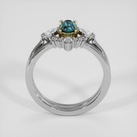 0.47 Ct. Bluish Green Sapphire Ring, 18K Yellow & White 3
