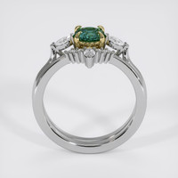 0.61 Ct. Bluish Green Sapphire Ring, 18K Yellow & White 3