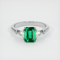 1.46 Ct. Emerald Ring, Platinum 950 1