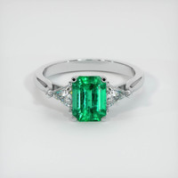 1.60 Ct. Emerald Ring, Platinum 950 1