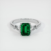 Three Stone Emerald Ring 1.79 Ct., Platinum 950 Preview
