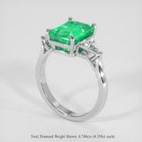 3.21 Ct. Emerald Ring, Platinum 950 2