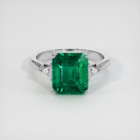 3.61 Ct. Emerald Ring, Platinum 950 1