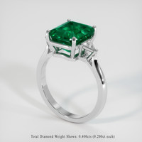3.61 Ct. Emerald Ring, Platinum 950 2