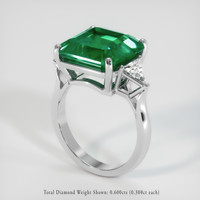 7.85 Ct. Emerald Ring, Platinum 950 2
