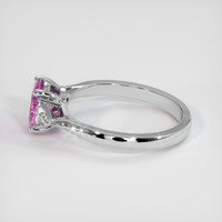 1.10 Ct. Purplish Pink Sapphire Ring, Platinum 950 4