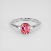2.09 Ct. Padparadscha Sapphire Ring, Platinum 950 1