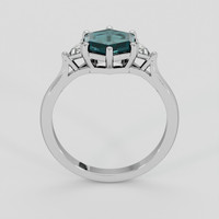 1.84 Ct. Bluish Green Sapphire Ring, Platinum 950 3