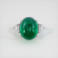 10.07 Ct. Emerald Ring, Platinum 950 1