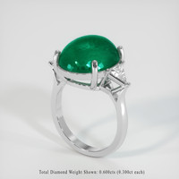 10.07 Ct. Emerald Ring, Platinum 950 2