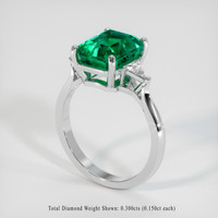 4.13 Ct. Emerald Ring, Platinum 950 2