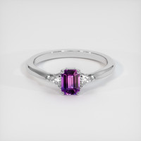 0.91 Ct. Pinkish Purple Sapphire Ring, Platinum 950 1
