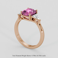 3.12 Ct. Pink Spinel Ring, 14K Rose Gold 2