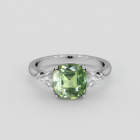 3.29 Ct. Green Zircon Ring, Silver 1