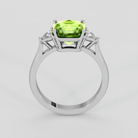 3.28 Ct. Yellowish Green Peridot Ring, Silver 3