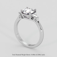 1.41 Ct. Purplish Pink Morganite Ring, 10K White Gold 2