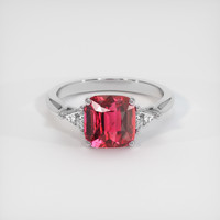 3.02 Ct. Pinkish Red Ruby Ring, 10K White Gold 1
