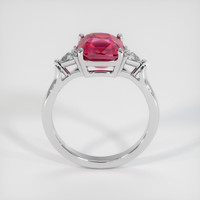 3.02 Ct. Pinkish Red Ruby Ring, 10K White Gold 3