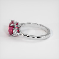 3.02 Ct. Pinkish Red Ruby Ring, 10K White Gold 4