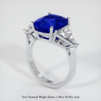 5.23 Ct. Sapphire Ring, 14K White Gold 2