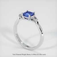 1.31 Ct. Sapphire Ring, 14K White Gold 2