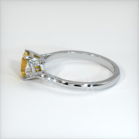 0.68 Ct. Orangish Yellow Sapphire Ring, 14K White Gold 4