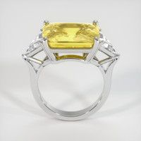 10.07 Ct. Yellow Sapphire Ring, 14K White Gold 3