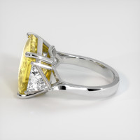 10.07 Ct. Yellow Sapphire Ring, 14K White Gold 4