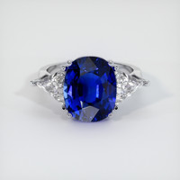 5.23 Ct. Sapphire Ring, 18K White Gold 1