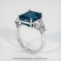 8.60 Ct. Sapphire Ring, 18K White Gold 2