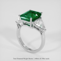 4.98 Ct. Emerald Ring, 18K White Gold 2